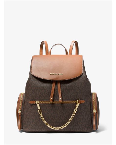 michael kors large logo backpack